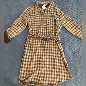 NWT plaid dress. Has pockets! Would be perfect for fall photos or Thanksgiving!